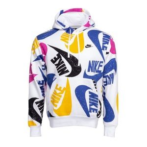 Nike Men Allover Print Futura Club Pullover Hoodie